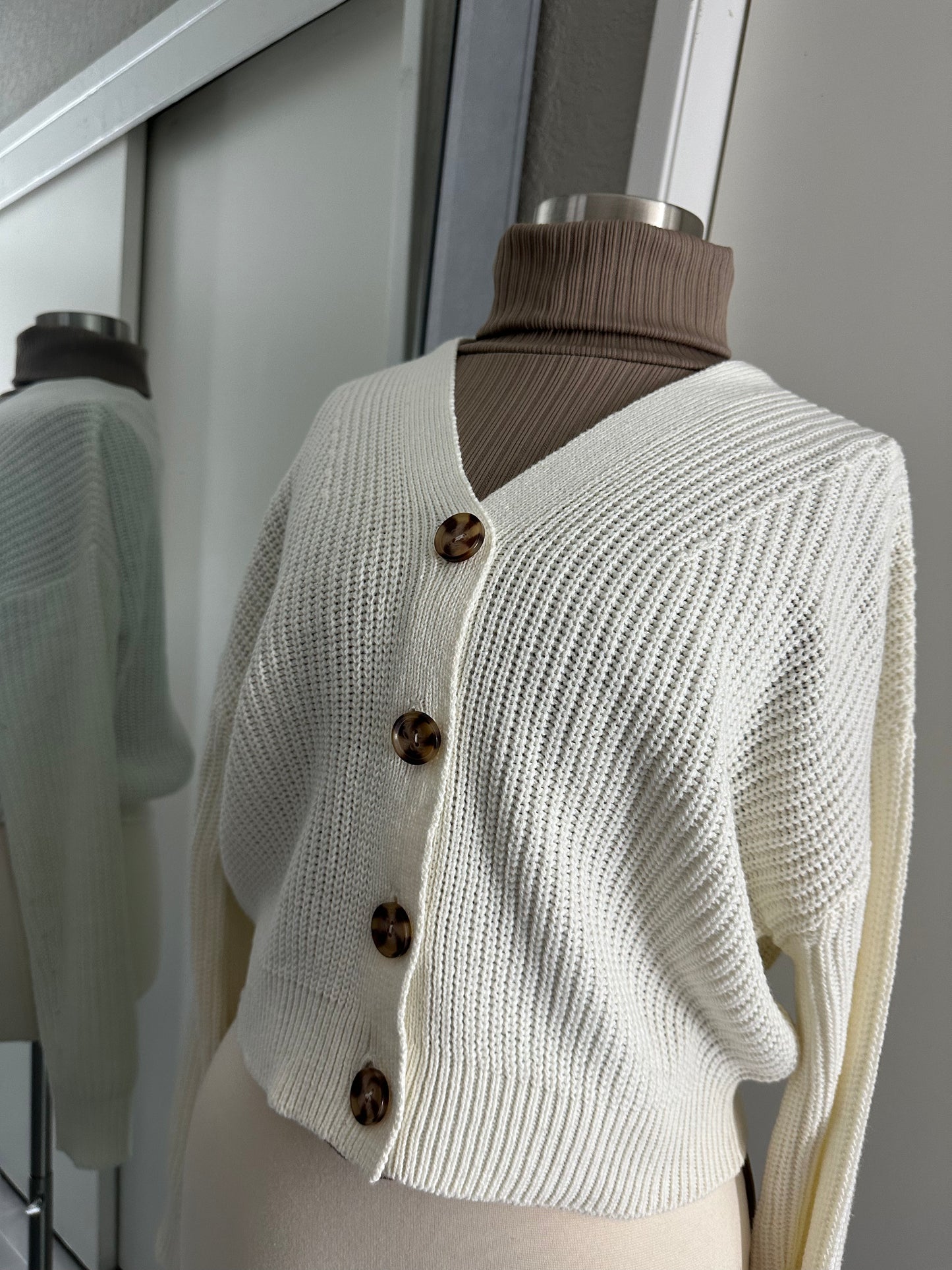 Ivory Cropped Cardigan